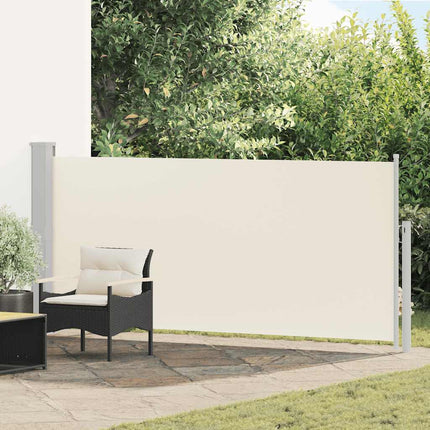 Infällbar sidomarkis 140 x 300 cm gräddvit
