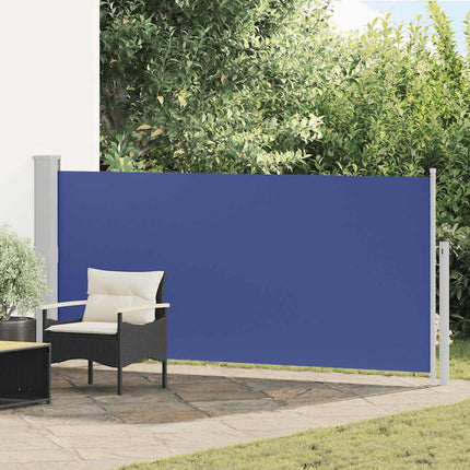 Infällbar sidomarkis 140 x 300 cm blå
