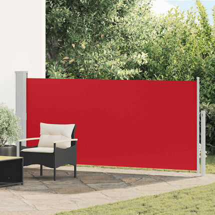 Infällbar sidomarkis 140 x 300 cm röd