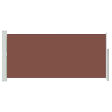 Infällbar sidomarkis 140 x 300 cm brun