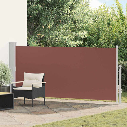Infällbar sidomarkis 140 x 300 cm brun