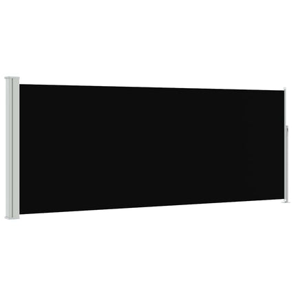 Infällbar sidomarkis 120 x 300 cm svart