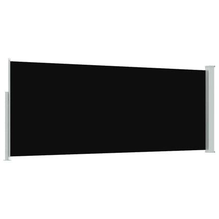 Infällbar sidomarkis 120 x 300 cm svart