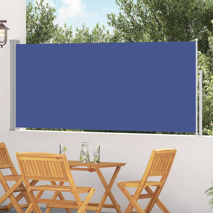 Infällbar sidomarkis 120 x 300 cm blå