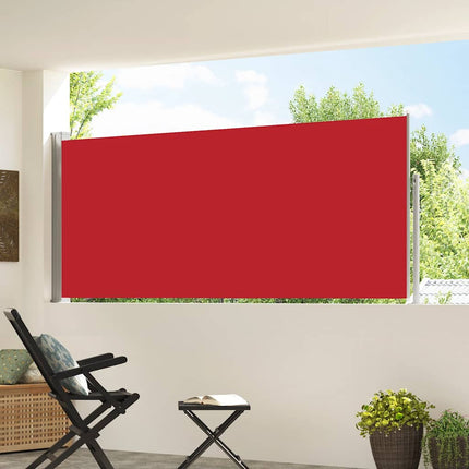Infällbar sidomarkis 120 x 300 cm röd
