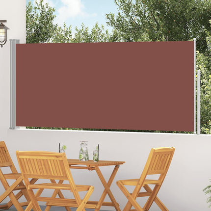 Infällbar sidomarkis 120 x 300 cm brun