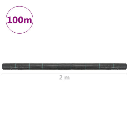 Ogräsmatta PP 2x100 m svart