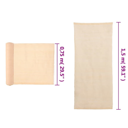 Insynsskyddsnät HDPE beige 1,5x25 m