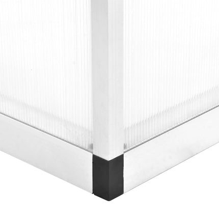 Växthus aluminium 362x190x195 cm 13,41 m³
