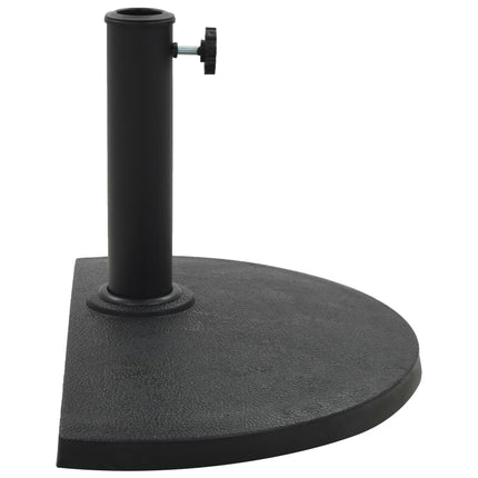 Parasollfot halvrund polyresin 9 kg svart