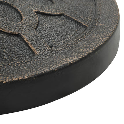 Parasollfot rund polyresin 13 kg brons