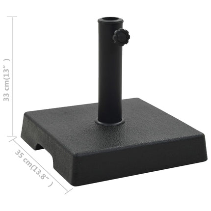 Parasollfot fyrkantig polyresin 8 kg svart