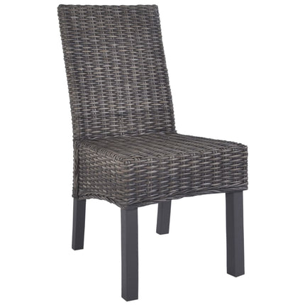 Matstolar 4 st brun kuburotting och mangoträ