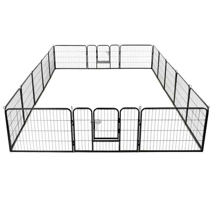Hundhage 16 paneler stål 60x80 cm svart
