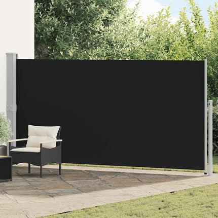 Infällbar sidomarkis 160 x 500 cm svart