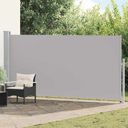 Infällbar sidomarkis 160 x 500 cm grå
