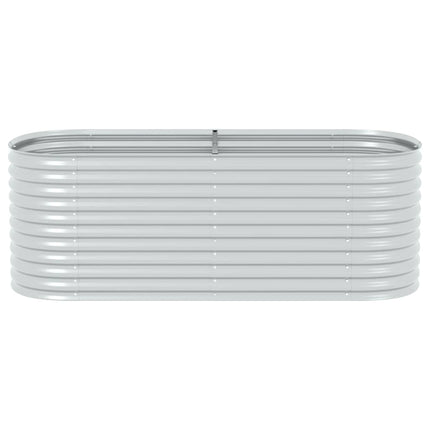 Odlingslåda upphöjd galvaniserat stål 240x80x81 cm silver