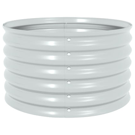 Odlingslåda upphöjd galvaniserat stål 80x80x44 cm silver