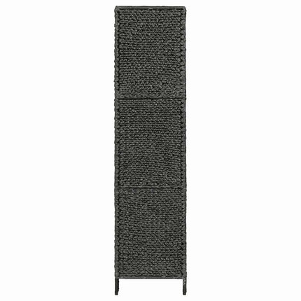 Rumsavdelare 4-paneler vattenhyacint 154x160 cm svart