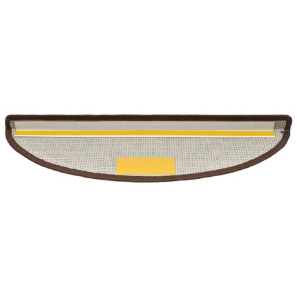 Trappmattor 15 st 56x17x3 cm kaffebruna halvrunda