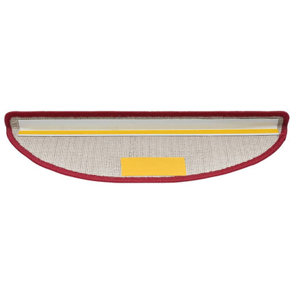 Trappmattor 15 st 56x17x3 cm röd halvrunda