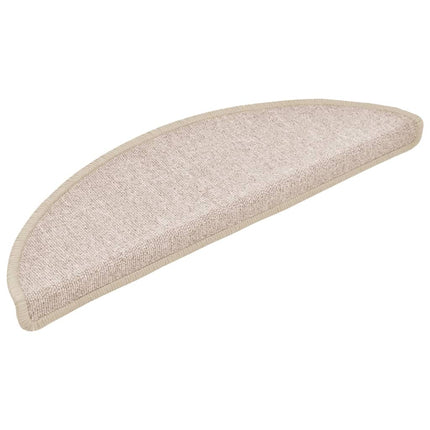 Trappmattor 15 st 56x17x3 cm taupe halvrunda