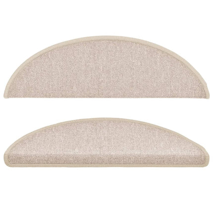 Trappmattor 15 st 56x17x3 cm taupe halvrunda