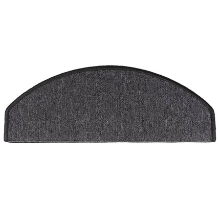Trappmattor 15 st 65x24x4 cm antracit halvrunda stora