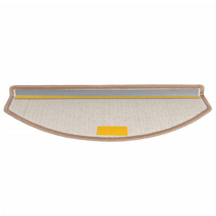 Trappmattor 15 st 65x24x4 cm ljusbruna halvrunda stora