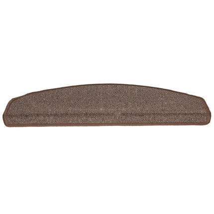 Trappmattor 15 st 65x24x4 cm kaffebruna halvrunda stora