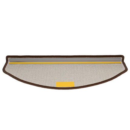 Trappmattor 15 st 65x24x4 cm kaffebruna halvrunda stora