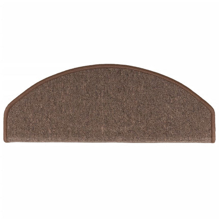 Trappmattor 15 st 65x24x4 cm kaffebruna halvrunda stora
