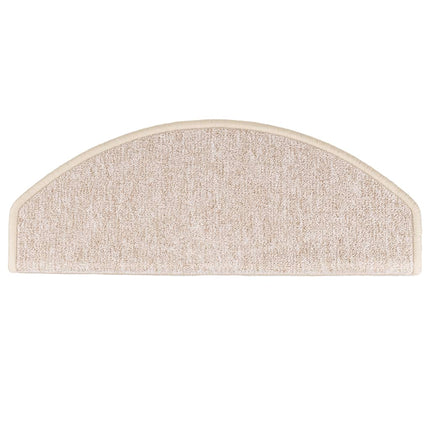 Trappmattor 15 st 65x24x4 cm Taupe halvrunda stora
