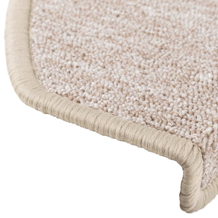 Trappmattor 15 st 65x24x4 cm Taupe halvrunda stora