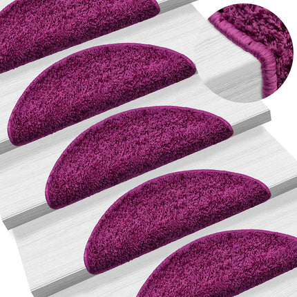 Trappmattor 15 st 56x17x3 cm violett halvrunda