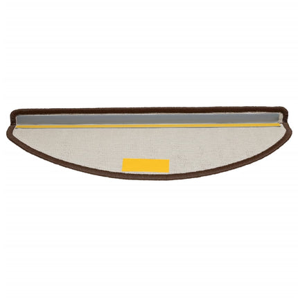 Trappmattor 15 st 65x21x4 cm bruna halvrunda stora