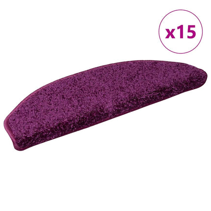 Trappmattor 15 st 65x21x4 cm violett halvrunda stora