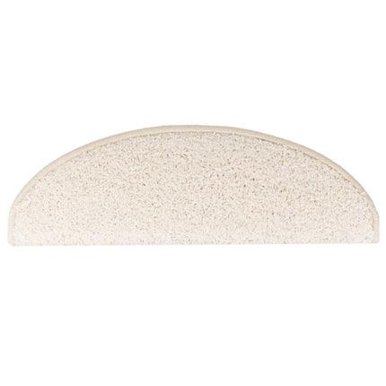 Trappmattor 15 st 65x21x4 cm vita halvrunda stora