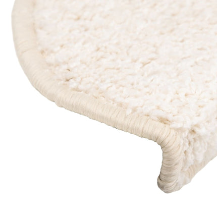 Trappmattor 15 st 65x21x4 cm vita halvrunda stora