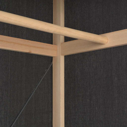 Garderob 79x40x170 cm grå tyg