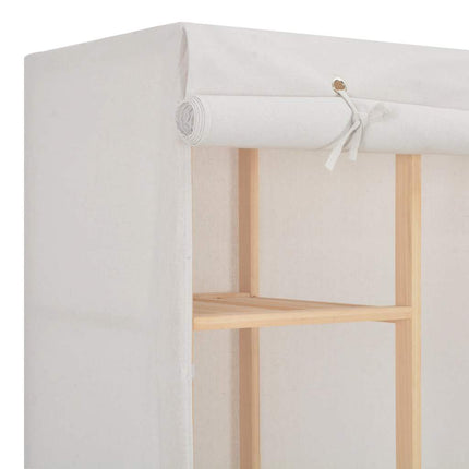 Garderob 135x40x170 cm vit tyg