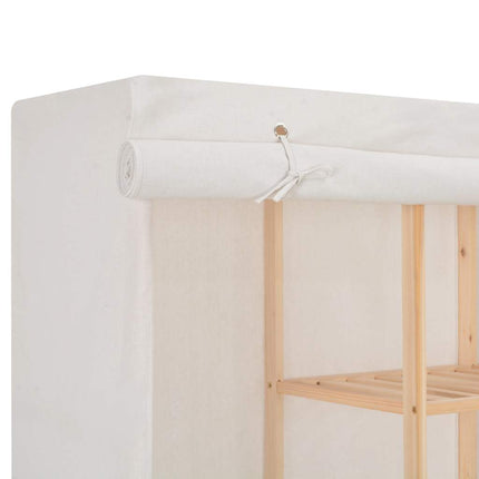 Garderob 173x40x170 cm vit tyg