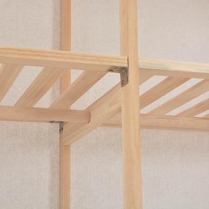 Garderob 200x40x170 cm vit tyg