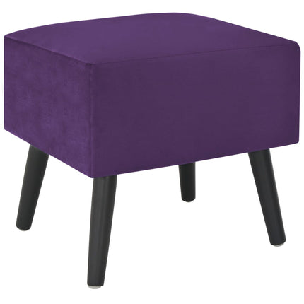 Sängbord mörklila 40x35x40 cm sammet