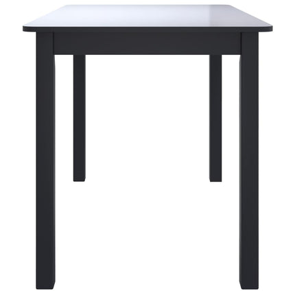 Matbord svart 114x71x75 cm massivt gummiträ