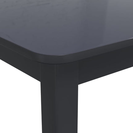 Matbord svart 114x71x75 cm massivt gummiträ