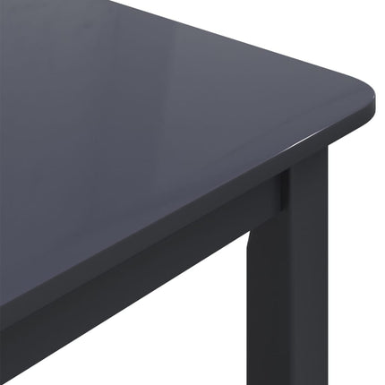 Matbord svart 114x71x75 cm massivt gummiträ