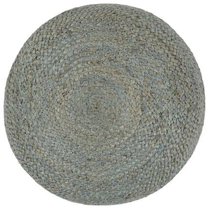 Handgjord sittpuff olivgrön 45x30 cm jute