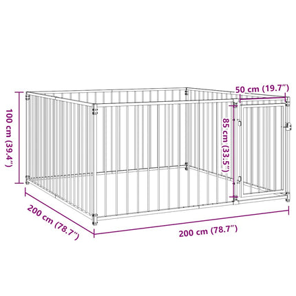 Hundgård för utomhusbruk 200x200x100 cm