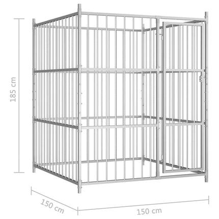 Hundgård för utomhusbruk 150x150x185 cm